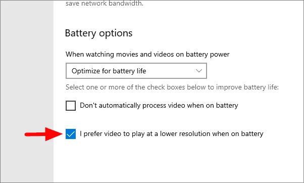 Check The I prefer video to play at a lower resolution Option