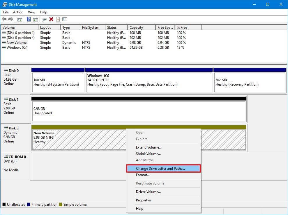 Change Disk Letter and Paths