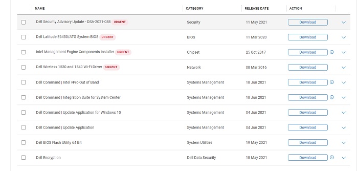 choose the Download selected driver files option