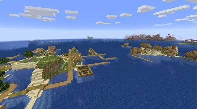 Farm Village and Zombie Village in Ocean