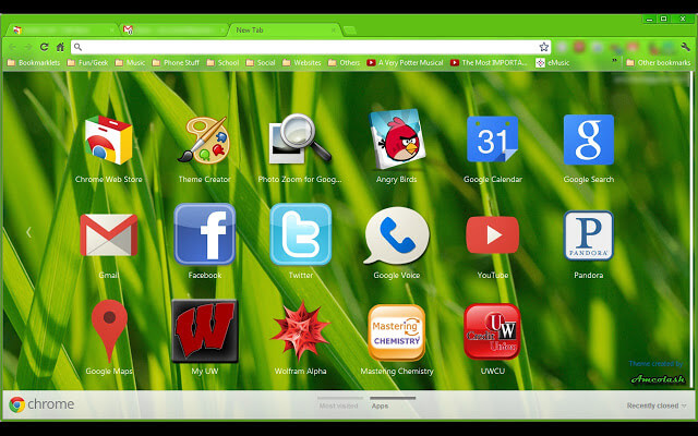 Green Turf - Default Google Chrome Incognito Mode Color Theme