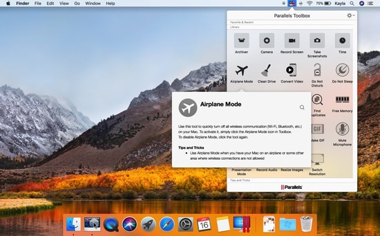 Parallels toolbox