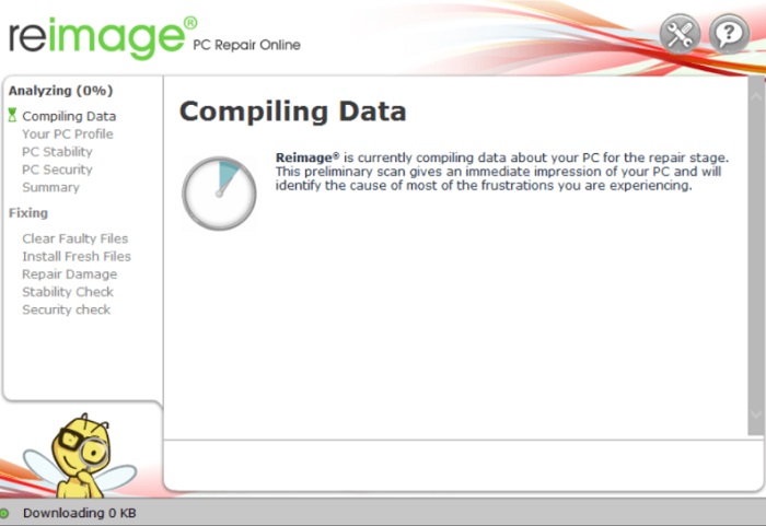 Reimage scans your computer system