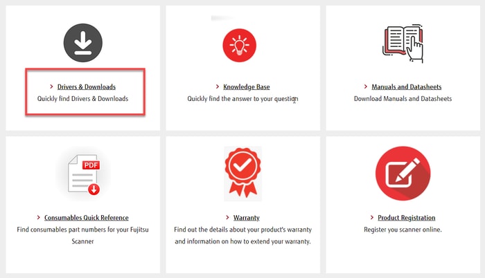 Choose Driver & Downloads for Fujitsu Driver