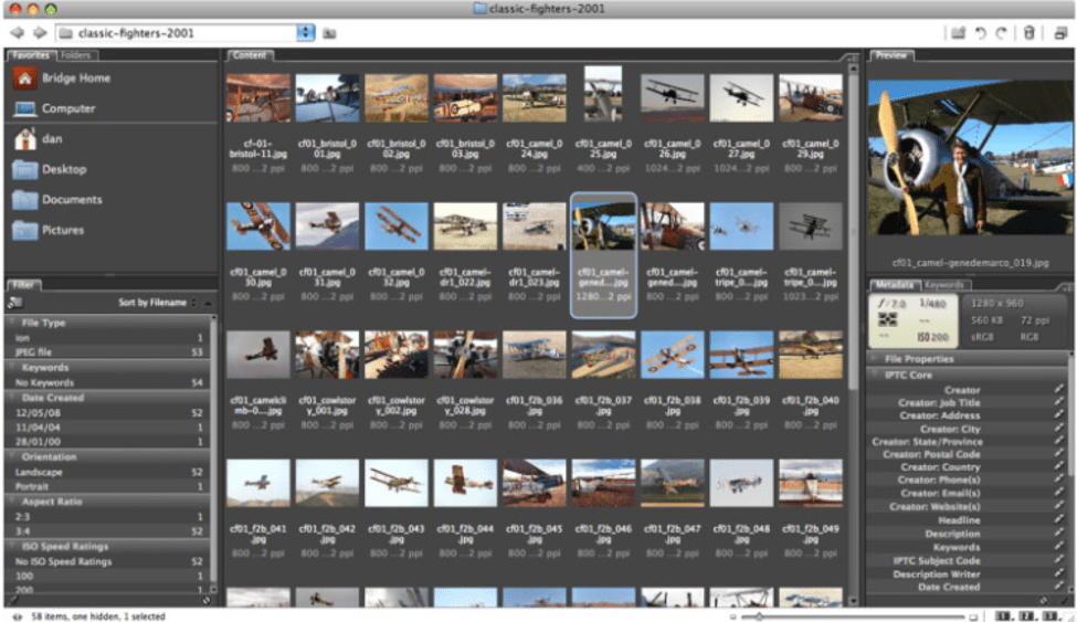 Adobe Bridge - Free Picture Organizer Software