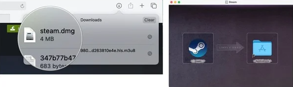 Drag Steam into the Applications folder