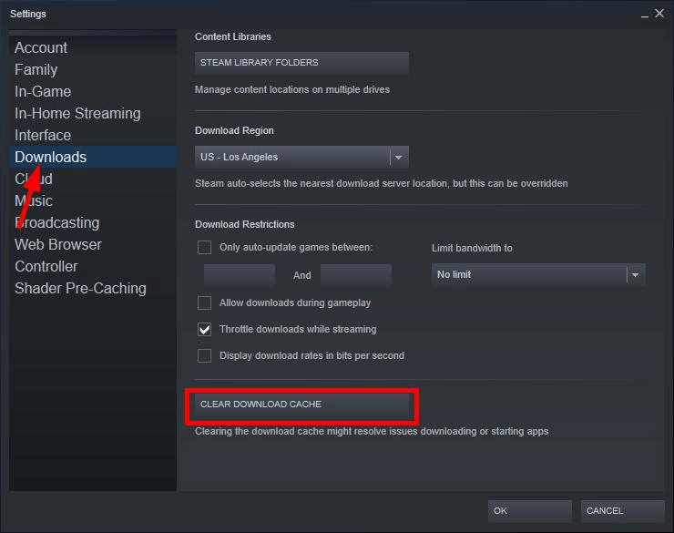 Clear the Download Cache For Steam Download Faster