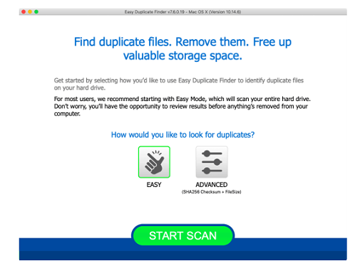 Easy duplicate finder Easy mode