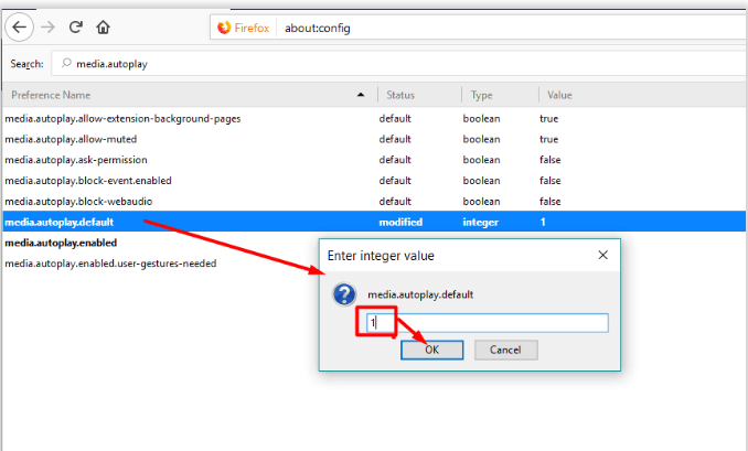 Disable Autoplay Videos in Firefox - 1 