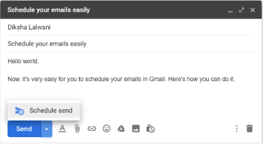 Schedule Emails in Gmail