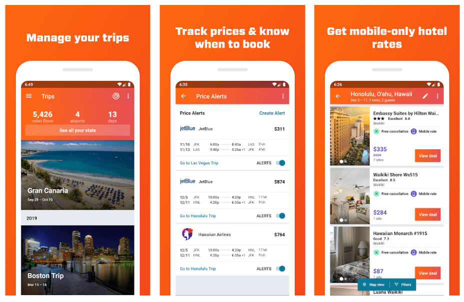 Kayak - Car Rental Apps