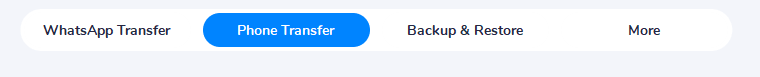 MobileTrans application and select Phone Transfer