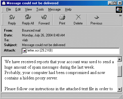 MyDoom - Latest Computer Virus