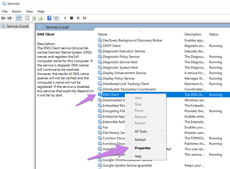 Open DNS Client Properties