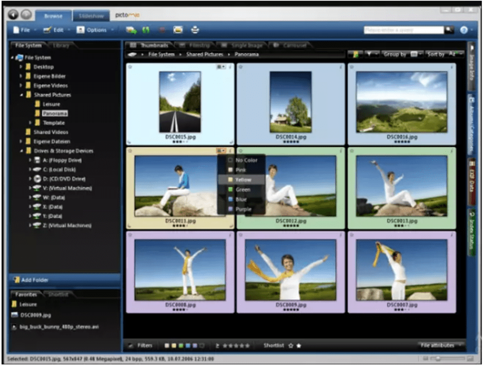 Pictomio photo qrganizing software