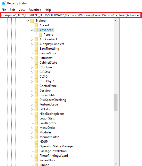 Registry Editor location