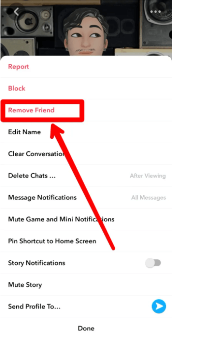 Remove Friend on Snapchat