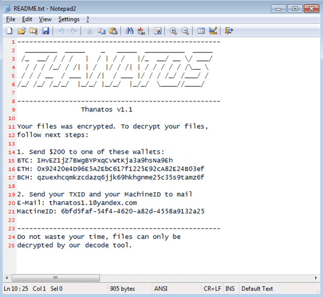 Thanatos Ransomware - Latest Computer Virus 2020