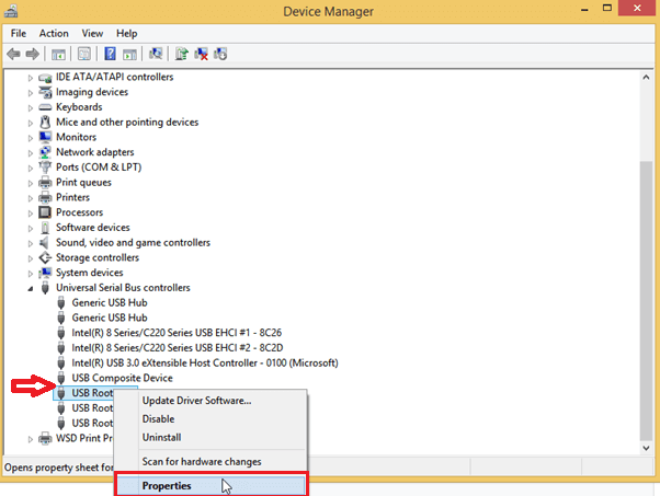 USB Root Hub - USB 3.0 Properties